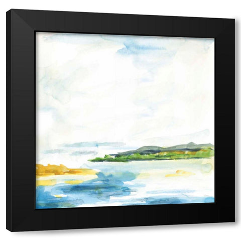 Distant Islands Black Modern Wood Framed Art Print with Double Matting by Schlabach, Sue
