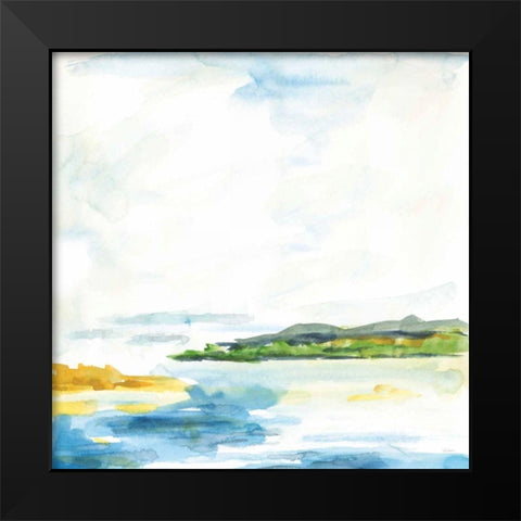 Distant Islands Black Modern Wood Framed Art Print by Schlabach, Sue