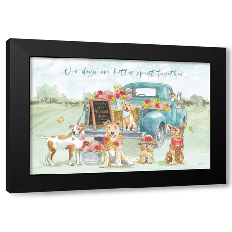 Furry Pals I Black Modern Wood Framed Art Print by Grove, Beth