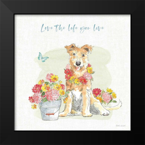 Furry Pals II Black Modern Wood Framed Art Print by Grove, Beth