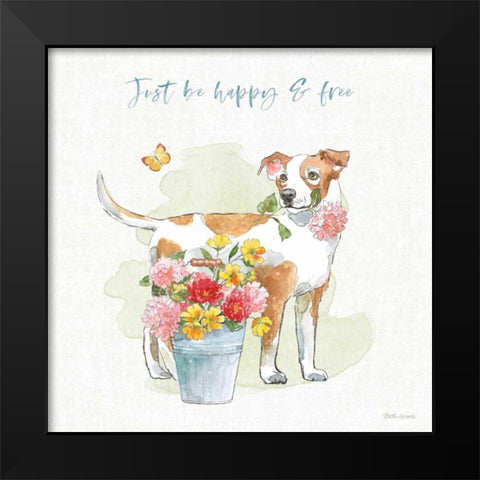 Furry Pals IV Black Modern Wood Framed Art Print by Grove, Beth