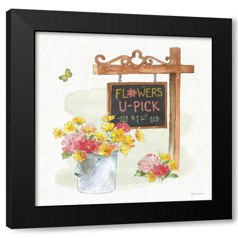 Furry Pals VII Black Modern Wood Framed Art Print by Grove, Beth