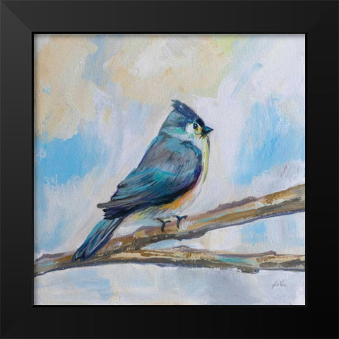 Titmouse Black Modern Wood Framed Art Print by Vertentes, Jeanette