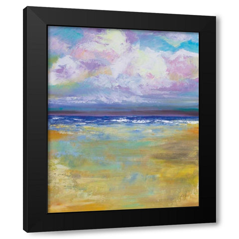 Coastal Calm Black Modern Wood Framed Art Print by Vertentes, Jeanette