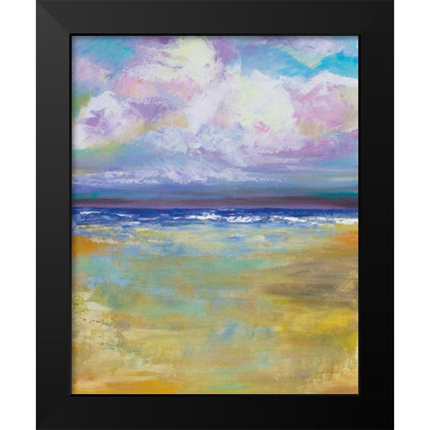 Coastal Calm Black Modern Wood Framed Art Print by Vertentes, Jeanette