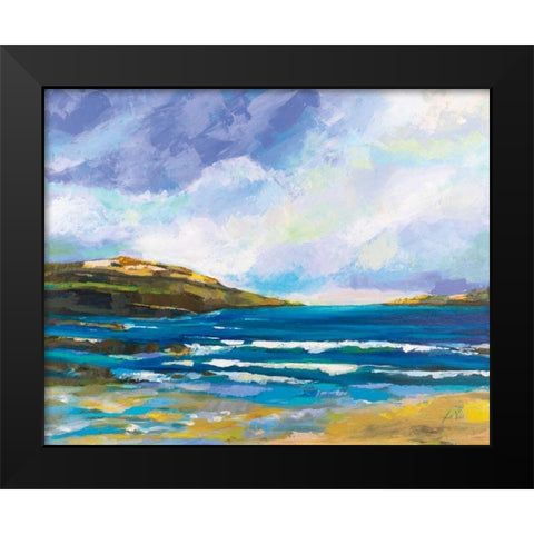 Two Islands Black Modern Wood Framed Art Print by Vertentes, Jeanette