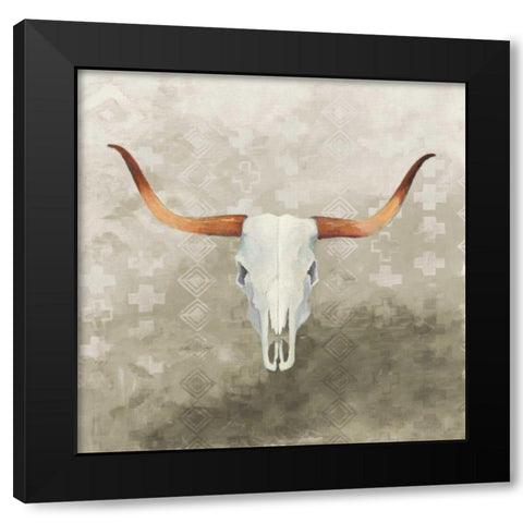 Patterned Echoes Black Modern Wood Framed Art Print by Tillmon, Avery