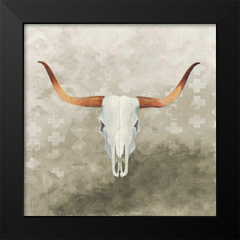 Patterned Echoes Black Modern Wood Framed Art Print by Tillmon, Avery