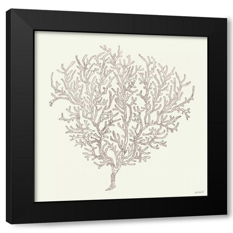 Coastal Breeze Shell Sketches I Silver Black Modern Wood Framed Art Print with Double Matting by Tavoletti, Anne