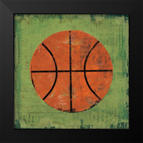 Ball II Green Black Modern Wood Framed Art Print by Mullan, Michael