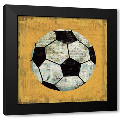 Ball IV Yellow Black Modern Wood Framed Art Print with Double Matting by Mullan, Michael
