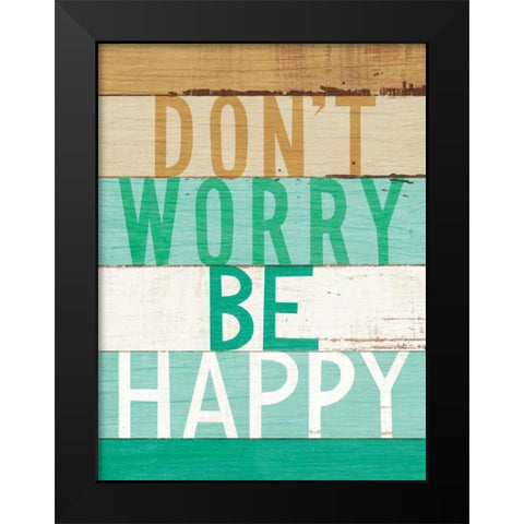 Beachscape Inspiration VI Green Black Modern Wood Framed Art Print by Mullan, Michael