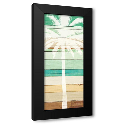 Beachscape Palms IV Green Black Modern Wood Framed Art Print with Double Matting by Mullan, Michael