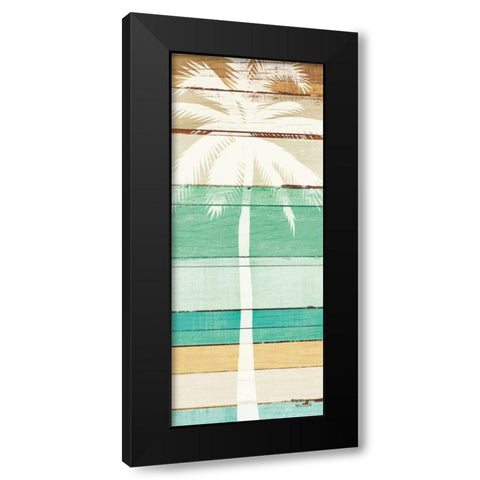 Beachscape Palms V Green Black Modern Wood Framed Art Print with Double Matting by Mullan, Michael