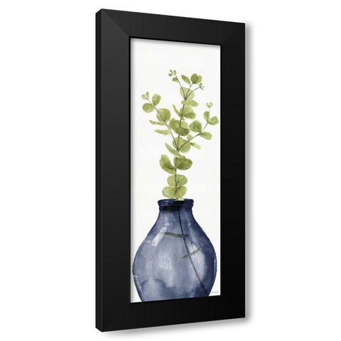 Mixed Greenery II Navy Black Modern Wood Framed Art Print by Audit, Lisa