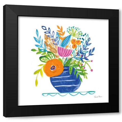 Bountiful Blooms II Black Modern Wood Framed Art Print with Double Matting by Zaman, Farida