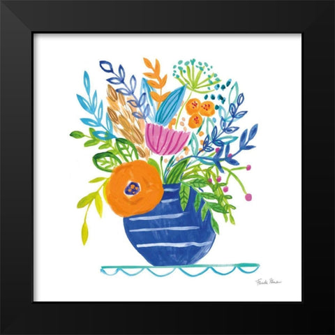 Bountiful Blooms II Black Modern Wood Framed Art Print by Zaman, Farida