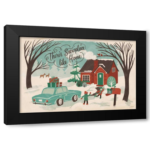 Winter Bliss I Black Modern Wood Framed Art Print with Double Matting by Penner, Janelle