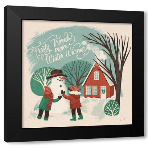 Winter Bliss III Black Modern Wood Framed Art Print by Penner, Janelle