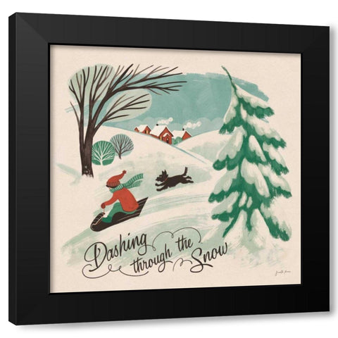 Winter Bliss IV Black Modern Wood Framed Art Print with Double Matting by Penner, Janelle
