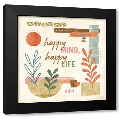 Vista VI Black Modern Wood Framed Art Print with Double Matting by Charron, Veronique