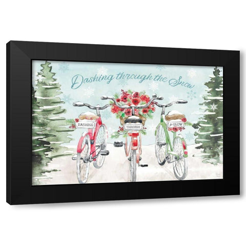 Holiday Ride I Black Modern Wood Framed Art Print with Double Matting by June, Dina