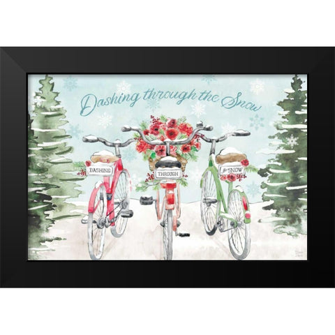 Holiday Ride I Black Modern Wood Framed Art Print by June, Dina