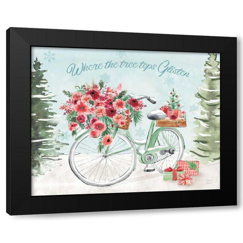 Holiday Ride III Black Modern Wood Framed Art Print with Double Matting by June, Dina