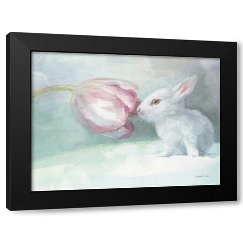 Promise of Spring Black Modern Wood Framed Art Print by Nai, Danhui