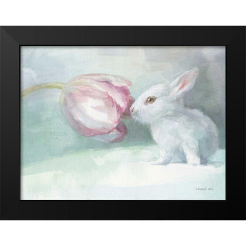 Promise of Spring Black Modern Wood Framed Art Print by Nai, Danhui