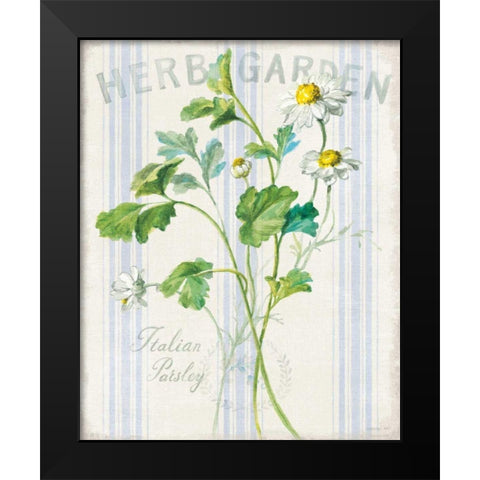 Floursack Herbs II Black Modern Wood Framed Art Print by Nai, Danhui
