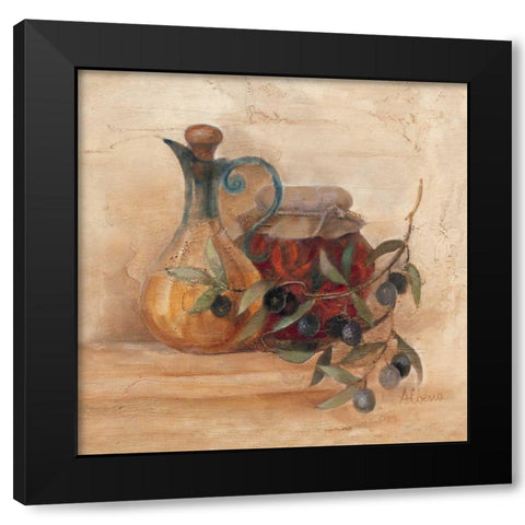 Tuscan Table IV - WAGMay 2008 Wag Line Black Modern Wood Framed Art Print with Double Matting by Hristova, Albena