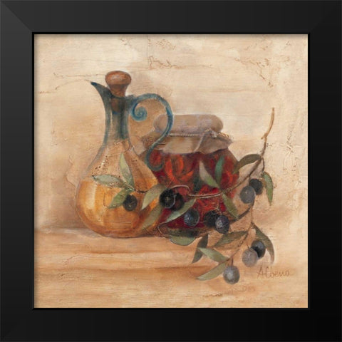 Tuscan Table IV - WAGMay 2008 Wag Line Black Modern Wood Framed Art Print by Hristova, Albena