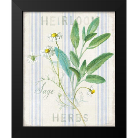 Floursack Herbs III Black Modern Wood Framed Art Print by Nai, Danhui
