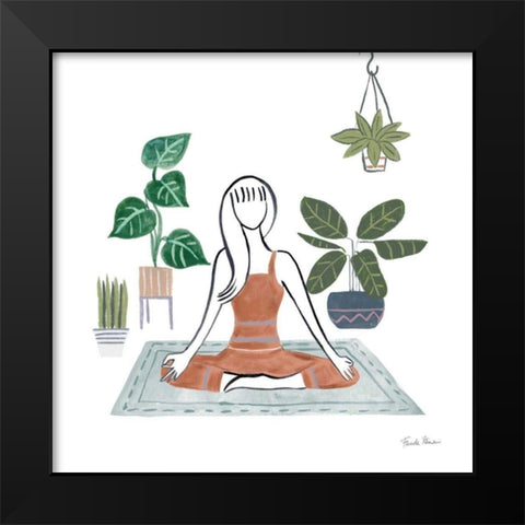 Self Care II Black Modern Wood Framed Art Print by Zaman, Farida