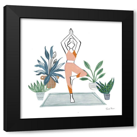 Self Care III Black Modern Wood Framed Art Print with Double Matting by Zaman, Farida