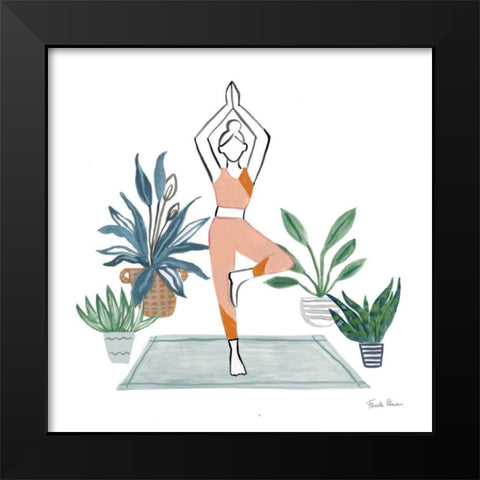 Self Care III Black Modern Wood Framed Art Print by Zaman, Farida