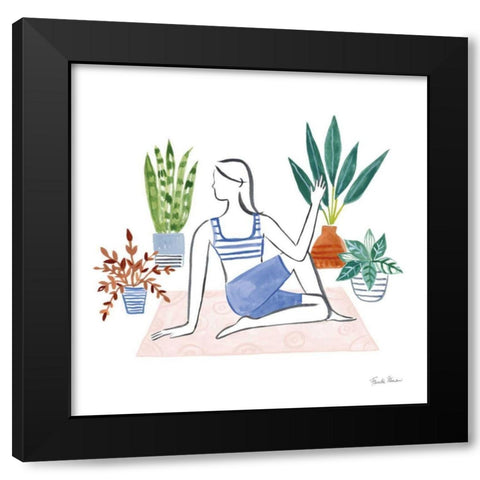 Self Care IV Black Modern Wood Framed Art Print by Zaman, Farida