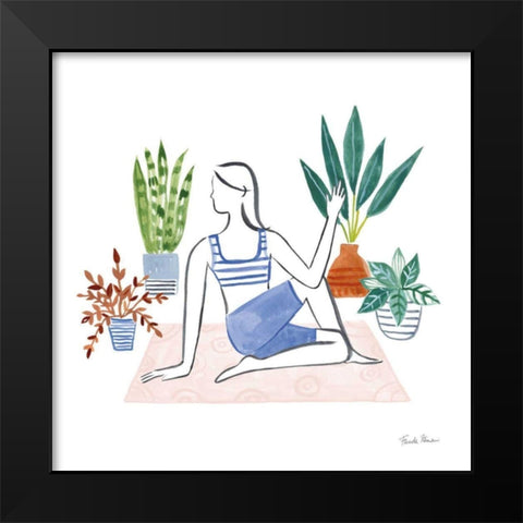 Self Care IV Black Modern Wood Framed Art Print by Zaman, Farida