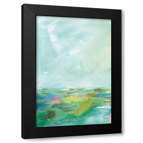 Colorful Horizon Vertical Crop I Black Modern Wood Framed Art Print with Double Matting by Schlabach, Sue