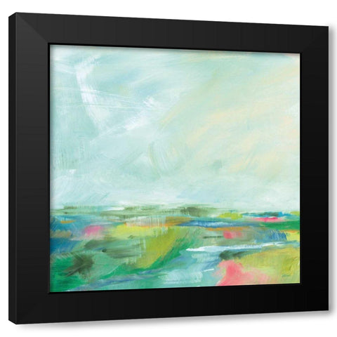Colorful Horizon Square I Black Modern Wood Framed Art Print with Double Matting by Schlabach, Sue