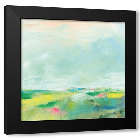 Colorful Horizon Square II Black Modern Wood Framed Art Print by Schlabach, Sue