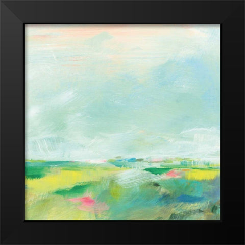Colorful Horizon Square II Black Modern Wood Framed Art Print by Schlabach, Sue