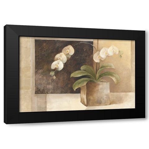 Contemporary Orchid Black Modern Wood Framed Art Print with Double Matting by Hristova, Albena