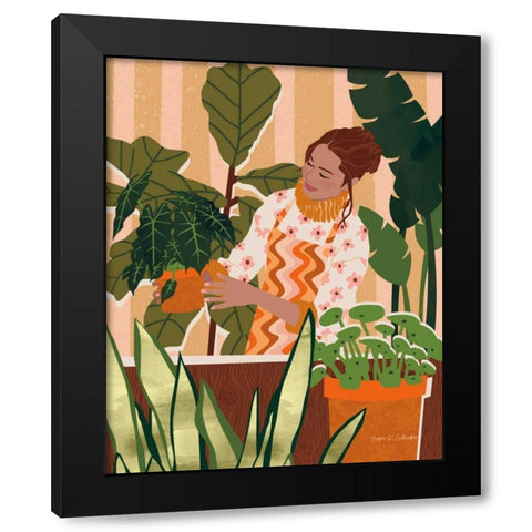A Balanced Self I Black Modern Wood Framed Art Print with Double Matting by Gallagher, Megan