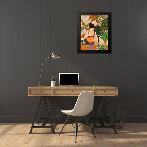 A Balanced Self II Black Modern Wood Framed Art Print by Gallagher, Megan