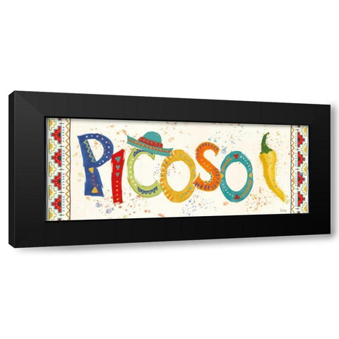 Tex Mex Fiesta IX Black Modern Wood Framed Art Print with Double Matting by Charron, Veronique
