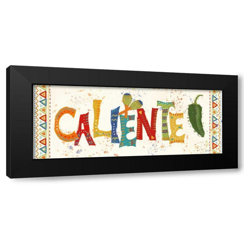 Tex Mex Fiesta X Black Modern Wood Framed Art Print by Charron, Veronique