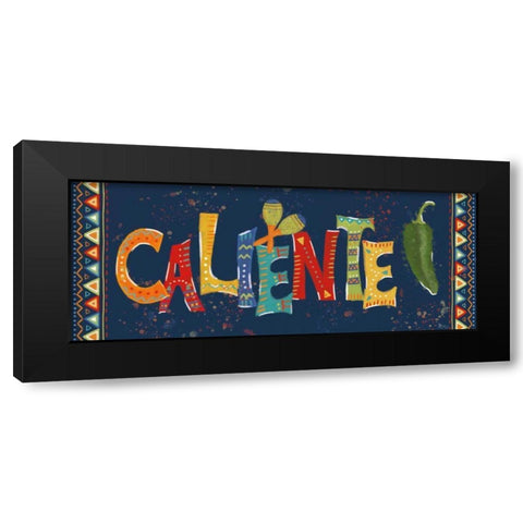 Tex Mex Fiesta X Dark Black Modern Wood Framed Art Print by Charron, Veronique