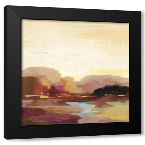 Maroon Landscape Black Modern Wood Framed Art Print with Double Matting by Vassileva, Silvia
